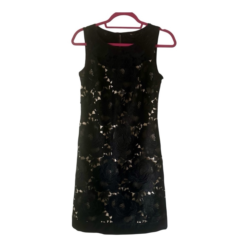 White House Black Market Black Lace Dress Size 00 - Picture 2 of 7